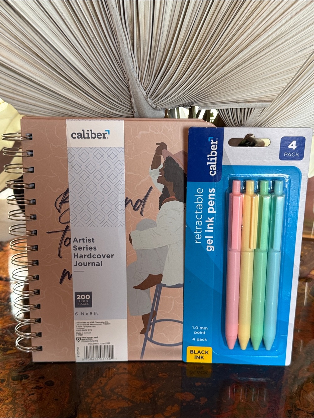 Caliber Be Kind to Yourself Journal & Pastel Gel Pen Set